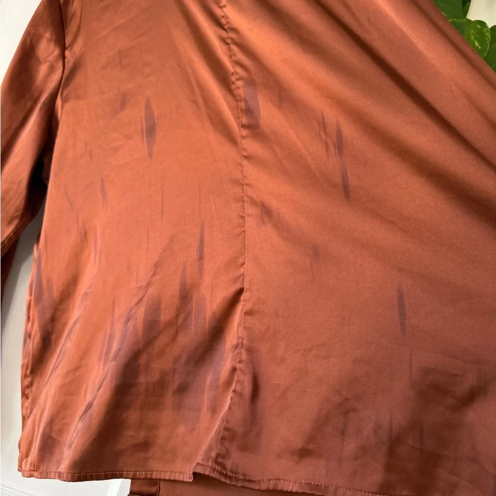 Women’s dark Rust Shirt button down - Picture 11 of 13